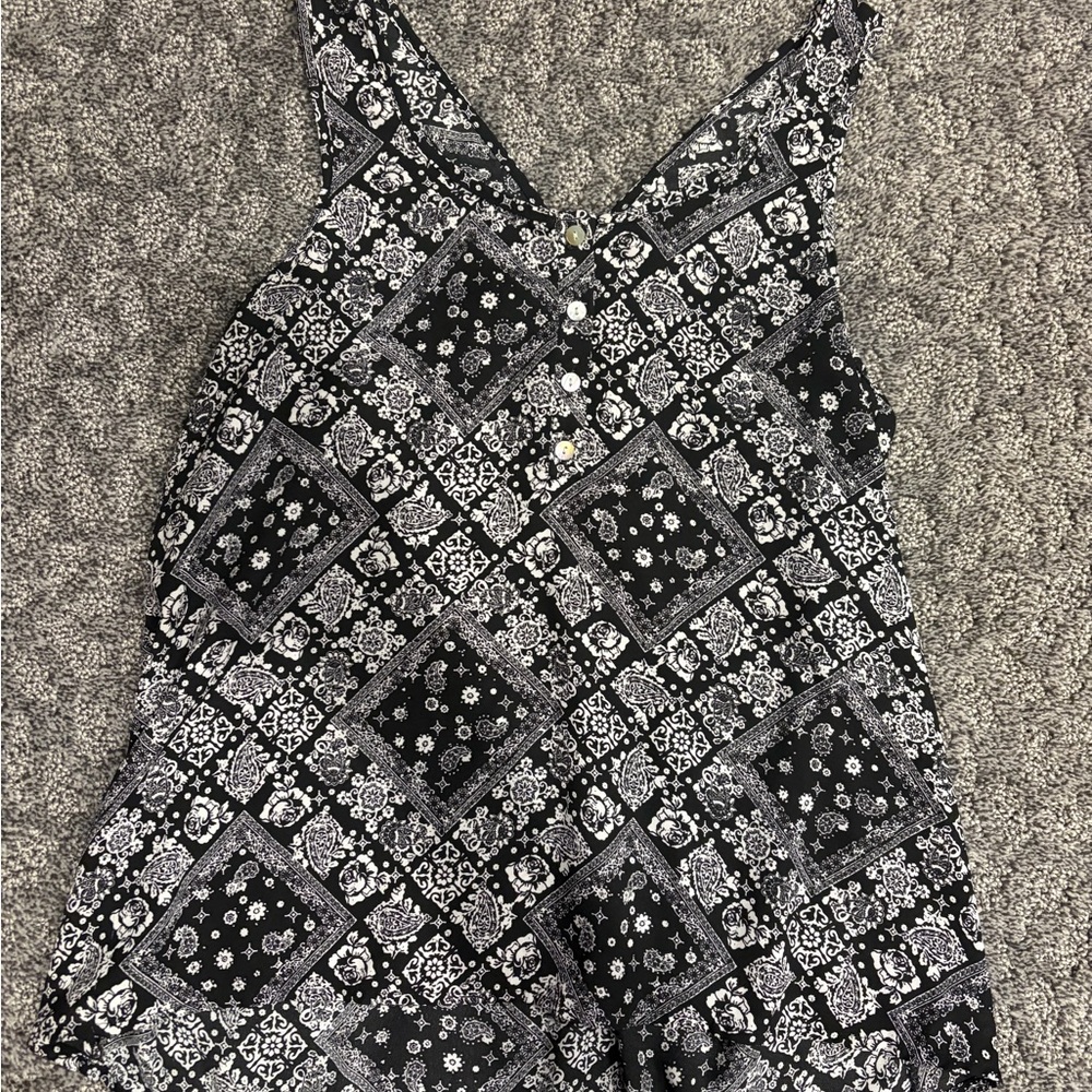 Pink Rose Black and White Floral Top